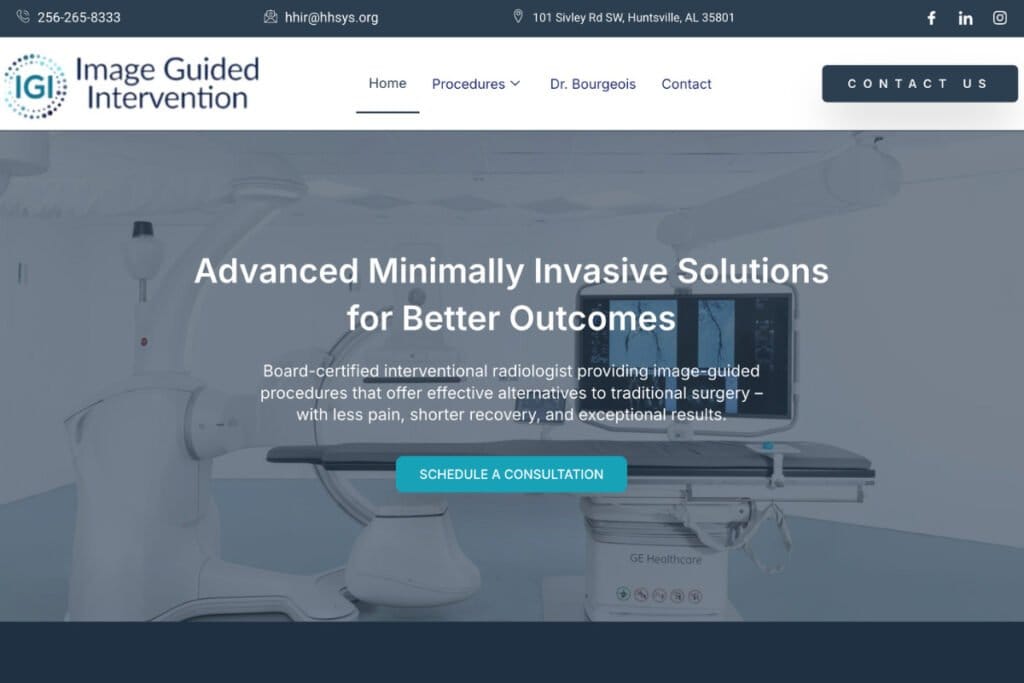 Modern web design for Huntsville businesses showcasing professional website development.